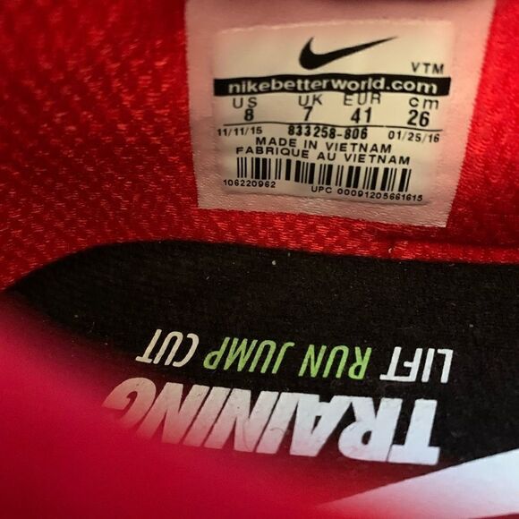 Nike Free Train Versatility Bright Crimson/Black-Gym Red Men's Size 8 - Picture 8 of 8